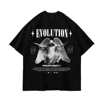 Футболка Evolution черная с белой надписью, черная, унисекс L-XL 8880000000971 фото