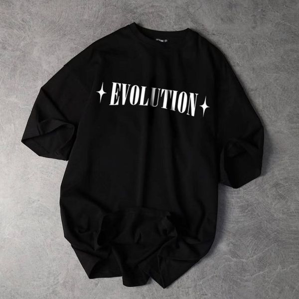 Футболка Evolution чорна з білим написом, чорна, унісекс S-M 8880000000970 фото