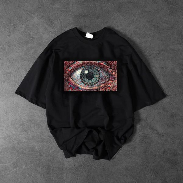 Футболка Big eye з психоделічним принтом ока, чорна, унісекс S 140355 140355 фото