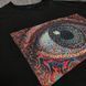 Футболка Big eye з психоделічним принтом ока, чорна, унісекс S 140355 140355 фото 5