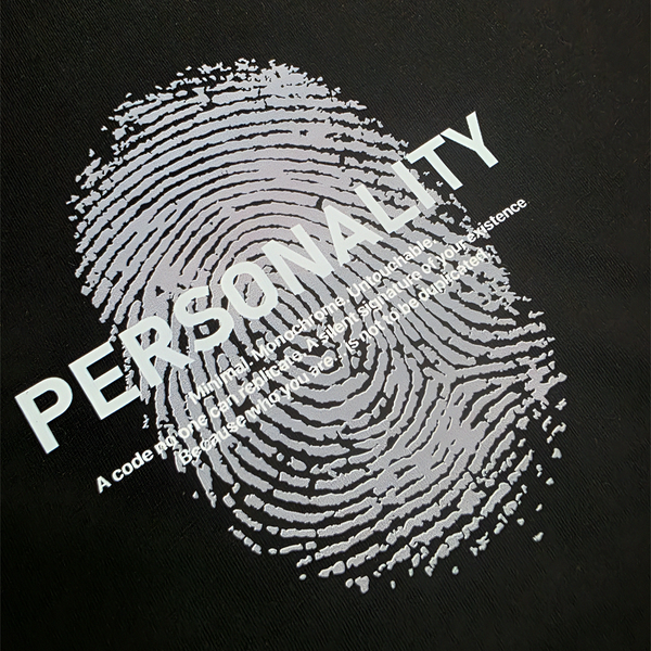 Футболка Personality відбиток пальця, чорна, унісекс S-M 8880000000955 фото