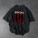Футболка Social с неоновым принтом и силуэтами, графит, унисекс ONE SIZE 140459 140459 фото 3