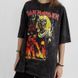 Футболка Iron Maiden з вогненним принтом "The Number of the Beast" виварена, графітова, унісекс, ONE SIZE, 140063 140063 фото 6