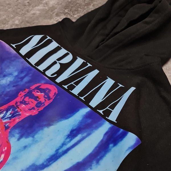 Худи NIRVANA MAN, черное с неоновым принтом S 140214 фото