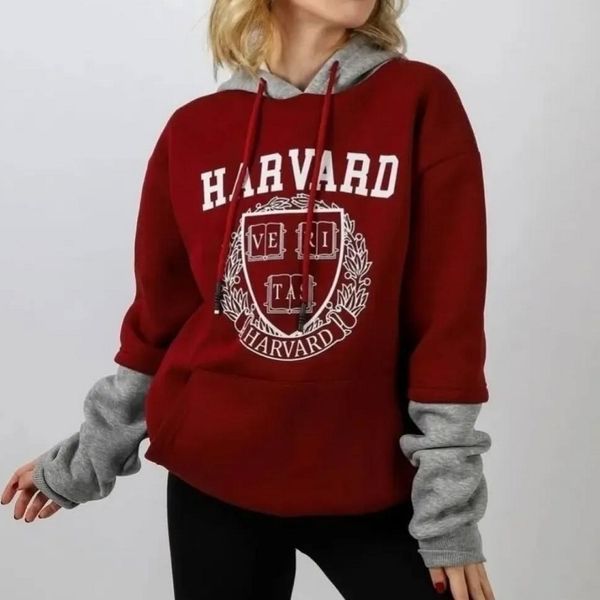 Худі Harvard з гербом університету, бордово-сіре, унісекс S 140217 140217 фото