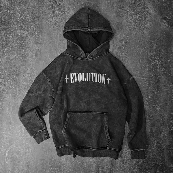 Парні худі з ангелом та написом "Evolution", виварене, унісекс Темно-сірий S + Темно-сірий S 140226 + 140226 140226+140227 фото