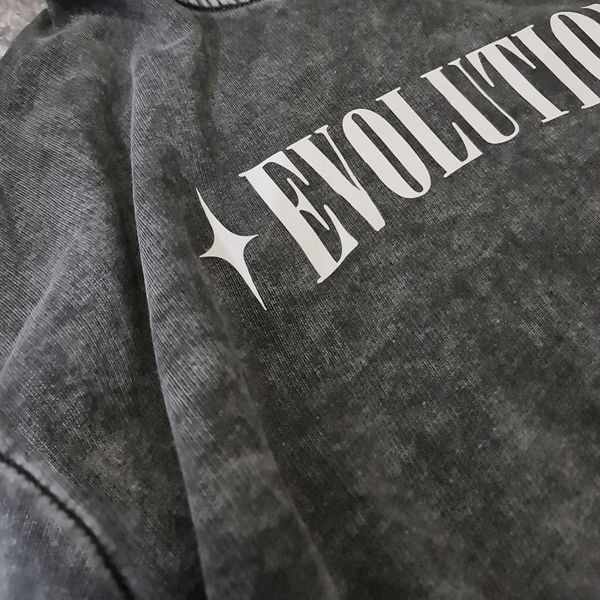 Парні худі з ангелом та написом "Evolution", виварене, унісекс Темно-сірий S + Темно-сірий S 140226 + 140226 140226+140227 фото