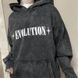 Парні худі з ангелом та написом "Evolution", виварене, унісекс Темно-сірий S + Темно-сірий S 140226 + 140226 140226+140227 фото 15