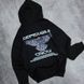 Худи Defencive crow с черным вороном и текстовым принтом, черное, унисекс S-M 8880000000999 фото 3