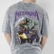 Футболка Metallica з фіолетовим принтом "Скелет на хот-роді", світло-сіра, унісекс, ONE SIZE, 140075 140075 фото 6