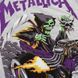 Футболка Metallica з фіолетовим принтом "Скелет на хот-роді", світло-сіра, унісекс, ONE SIZE, 140075 140075 фото 4