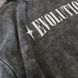 Худи с ангелом и надписью "Evolution", вываренное тёмно-серое, унисекс S-M 140226 140226 фото 8