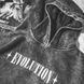 Худи с ангелом и надписью "Evolution", вываренное тёмно-серое, унисекс S-M 140226 140226 фото 6