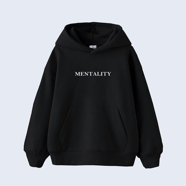 Худі Mentality з надписом, чорне, унісекс S-M 8880000001001 фото
