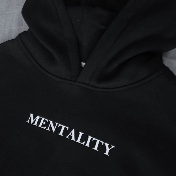 Худі Mentality з надписом, чорне, унісекс S-M 8880000001001 фото