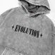 Худи с ангелом и надписью "Evolution", вываренное светло-серое, унисекс S-M 140227 140227 фото 6