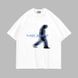 Футболка Lost Souls, белая с черно-голубым принтом унисекс L-XL 140429 140429 фото 1