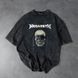 Футболка Megadeth з черепом в кайданах, виварена, графіт, унісекс ONE SIZE 140431 140431 фото 3