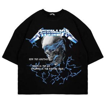 Футболка Metallica с черепом и молниями "Ride the Lightning", чёрная, унисекс S, 140087 140087 фото