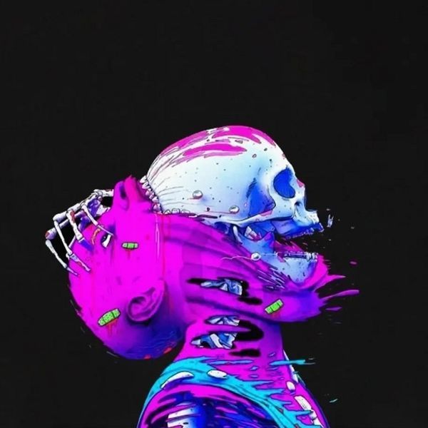 Футболка Metallica с неоновым черепом и малиновым логотипом, чёрная, унисекс, ONE SIZE 140091 140091 фото